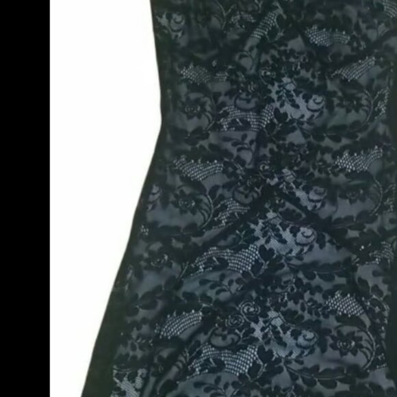 Y2k dress blue with black lace overlay - Picture 2 of 3